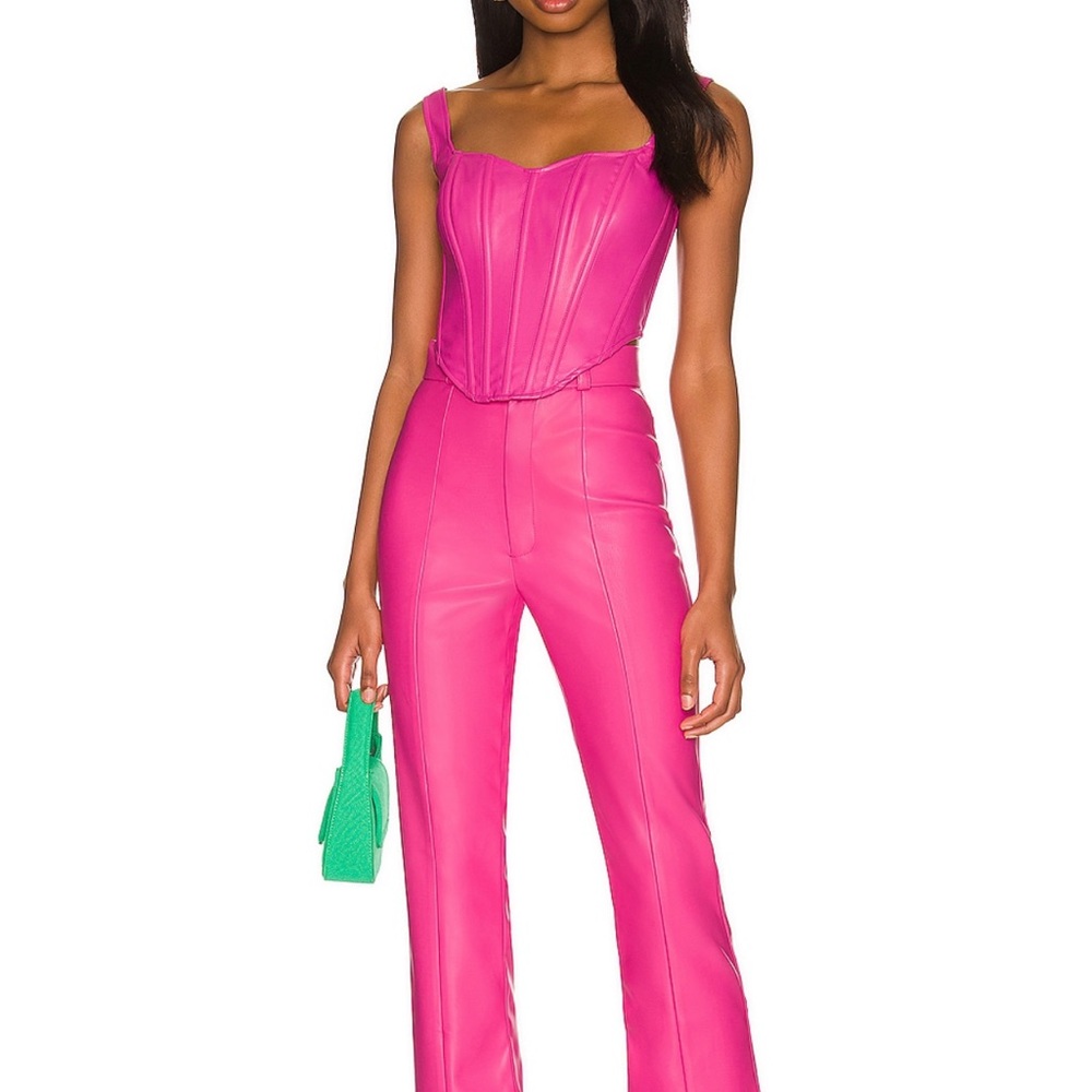 Bardot Pink’s Two Piece Leather Set (pants)